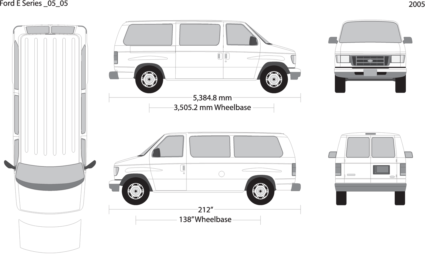 2005 Ford E Series V05 Vehicle Wrap Template