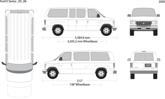 2005 Ford E Series V06 Vehicle Wrap Template