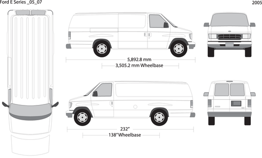 2005 Ford E Series V07 Vehicle Wrap Template