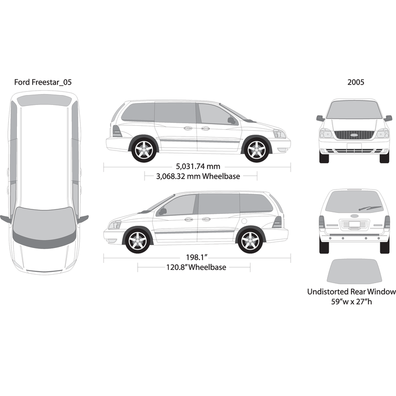 2005 Ford Freestar V05 Vehicle Wrap Template