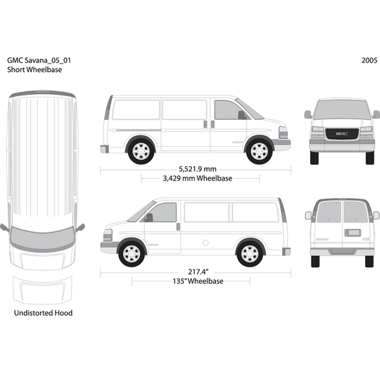 2005 Gmc Savana V01 Vehicle Wrap Template