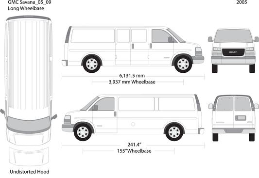 2005 Gmc Savana V09 Vehicle Wrap Template