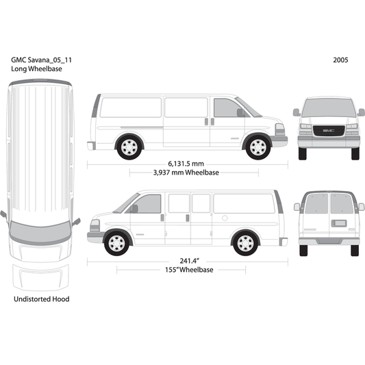 2005 Gmc Savana V11 Vehicle Wrap Template