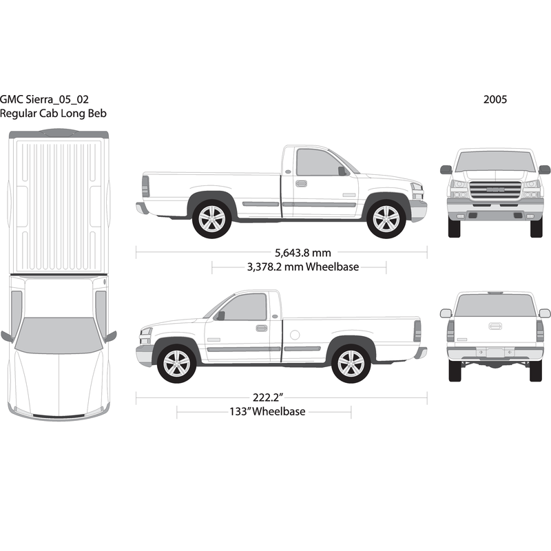 2005 Gmc Sierra 1500 V02 Vehicle Wrap Template