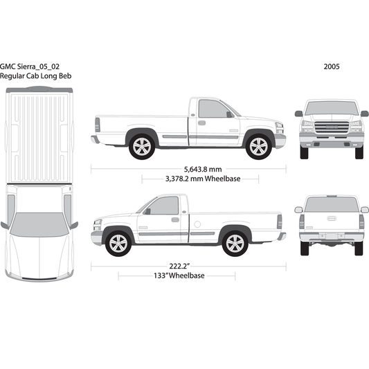 2005 Gmc Sierra 1500 V02 Vehicle Wrap Template