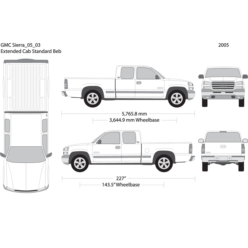 2005 Gmc Sierra 1500 V03 Vehicle Wrap Template