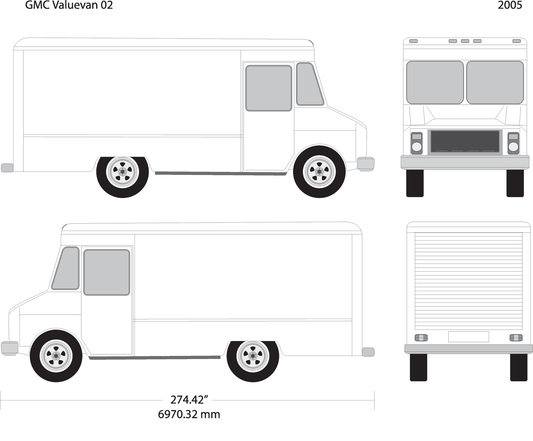 2005 Gmc Value Van V02 Vehicle Wrap Template