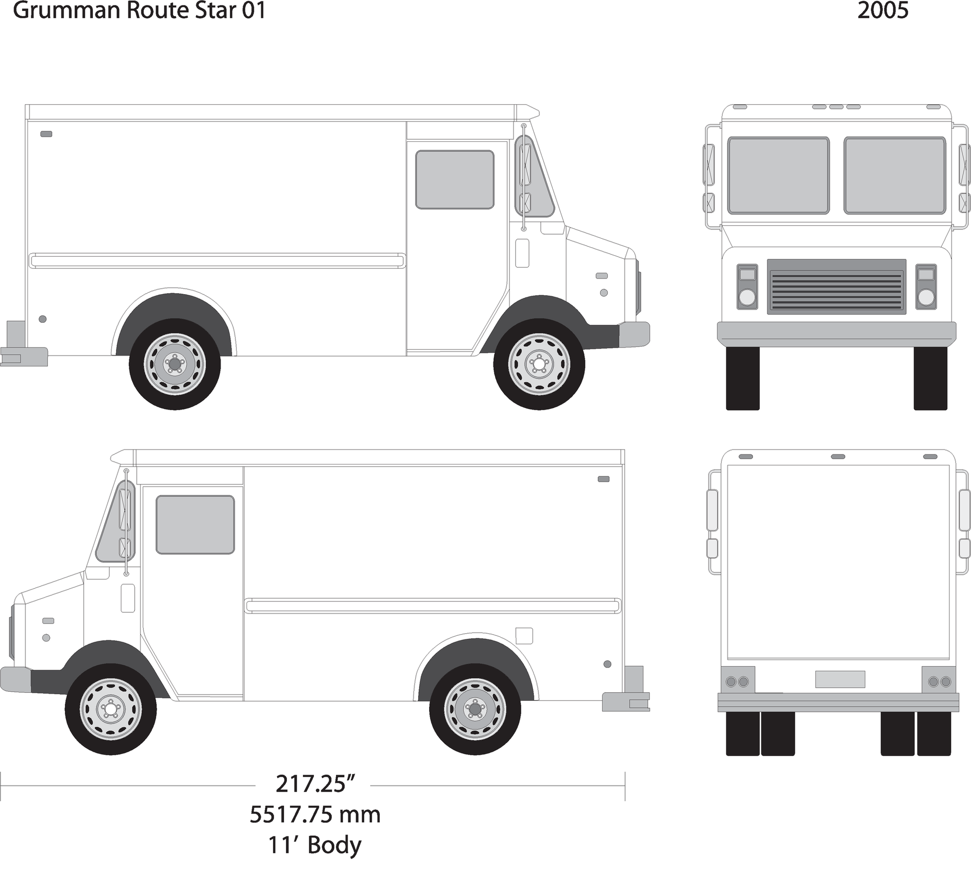 2005 Grumman V01 Vehicle Wrap Template