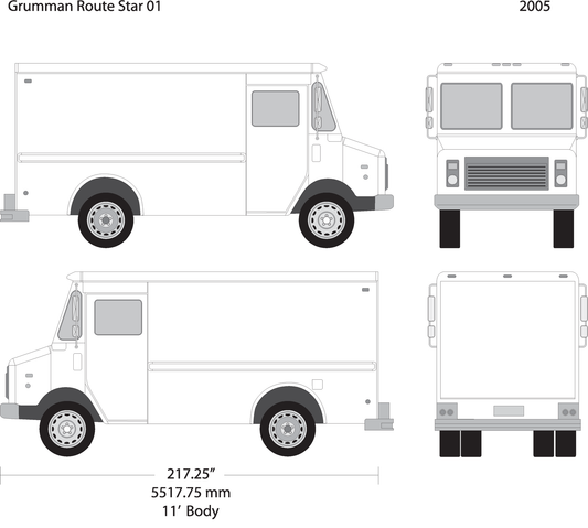 2005 Grumman V01 Vehicle Wrap Template