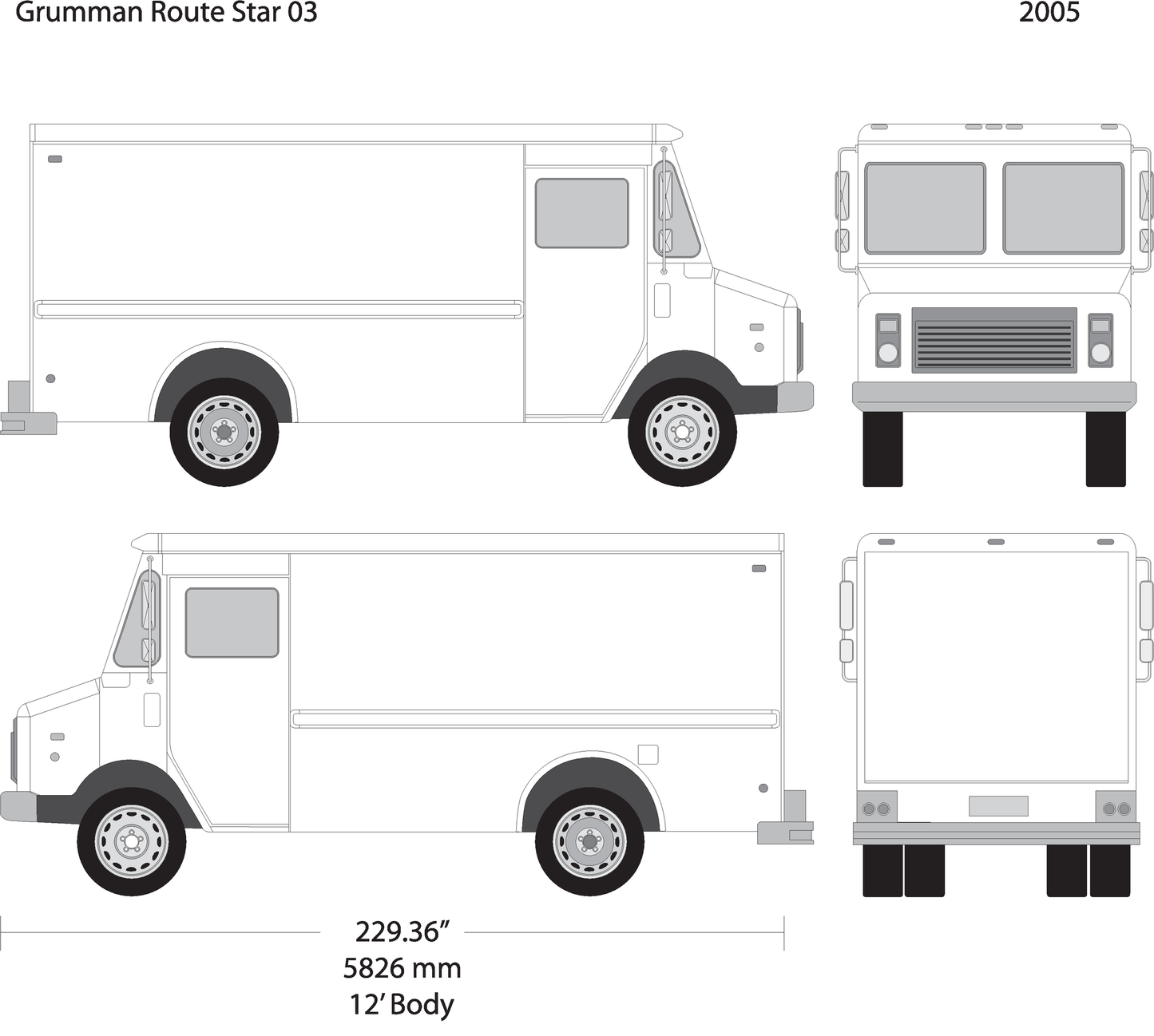2005 Grumman V03 Vehicle Wrap Template