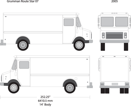 2005 Grumman V07 Vehicle Wrap Template