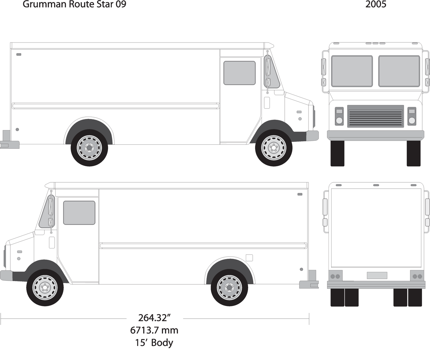 2005 Grumman V09 Vehicle Wrap Template
