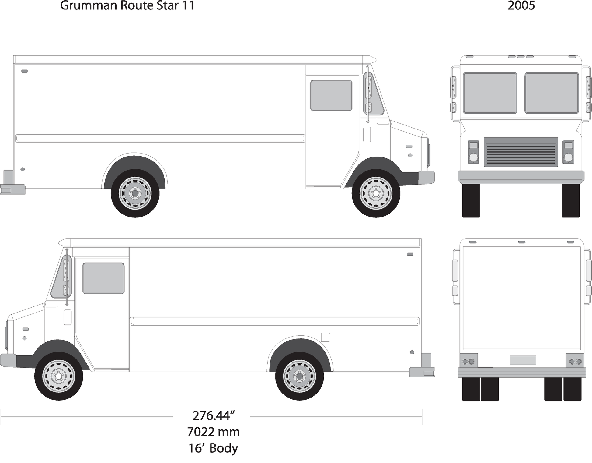 2005 Grumman V11 Vehicle Wrap Template