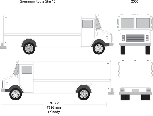 2005 Grumman V13 Vehicle Wrap Template