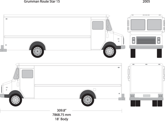 2005 Grumman V15 Vehicle Wrap Template