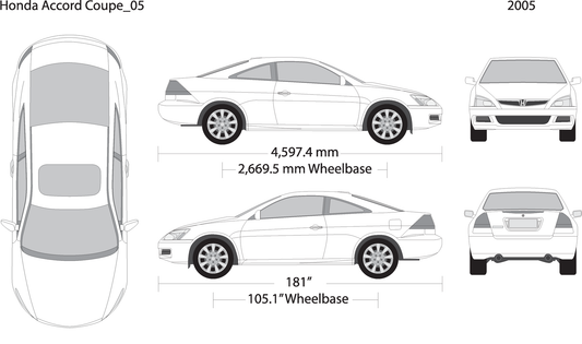 2005 Honda Accord Coupe V02 Vehicle Wrap Template