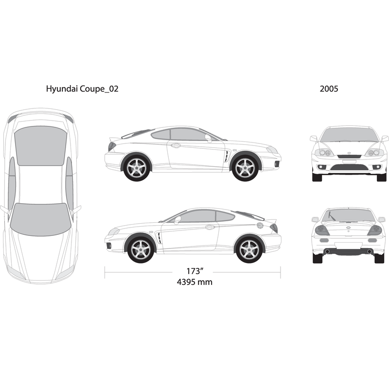 2005 Hyundai Coupe V02 Vehicle Wrap Template