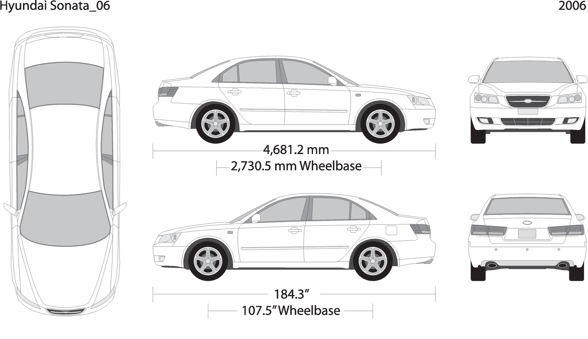 2005 Hyundai Sonata V05 Vehicle Wrap Template