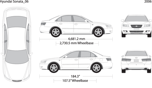 2005 Hyundai Sonata V05 Vehicle Wrap Template