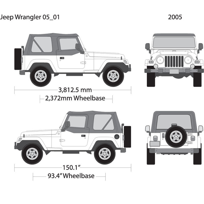 2005 Jeep Wrangler V01 Vehicle Wrap Template
