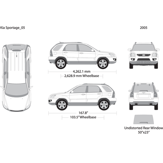 2005 Kia Sportage V05 Vehicle Wrap Template