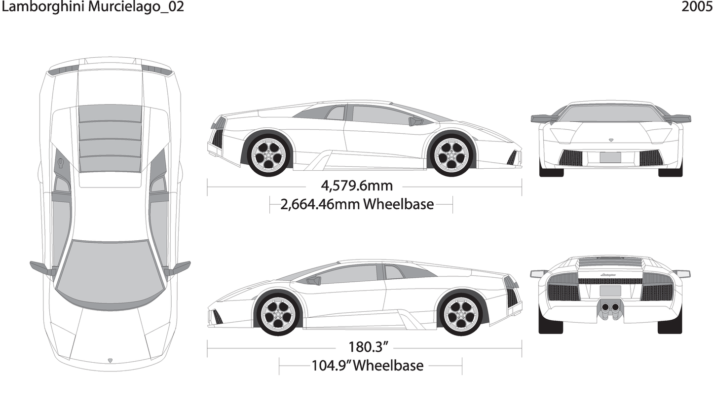 2005 Lamborghini Murcielago V02 Vehicle Wrap Template
