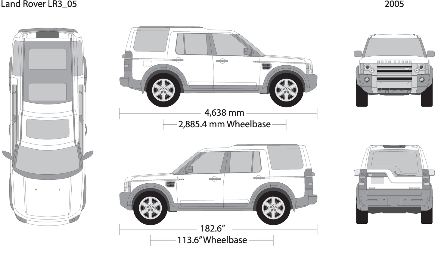 2005 Land Rover Lr3 V05 Vehicle Wrap Template