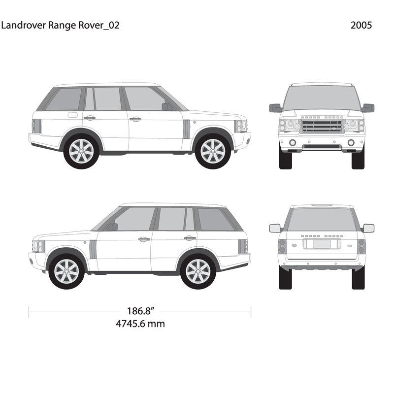 2005 Land Rover Range Rover V02 Vehicle Wrap Template
