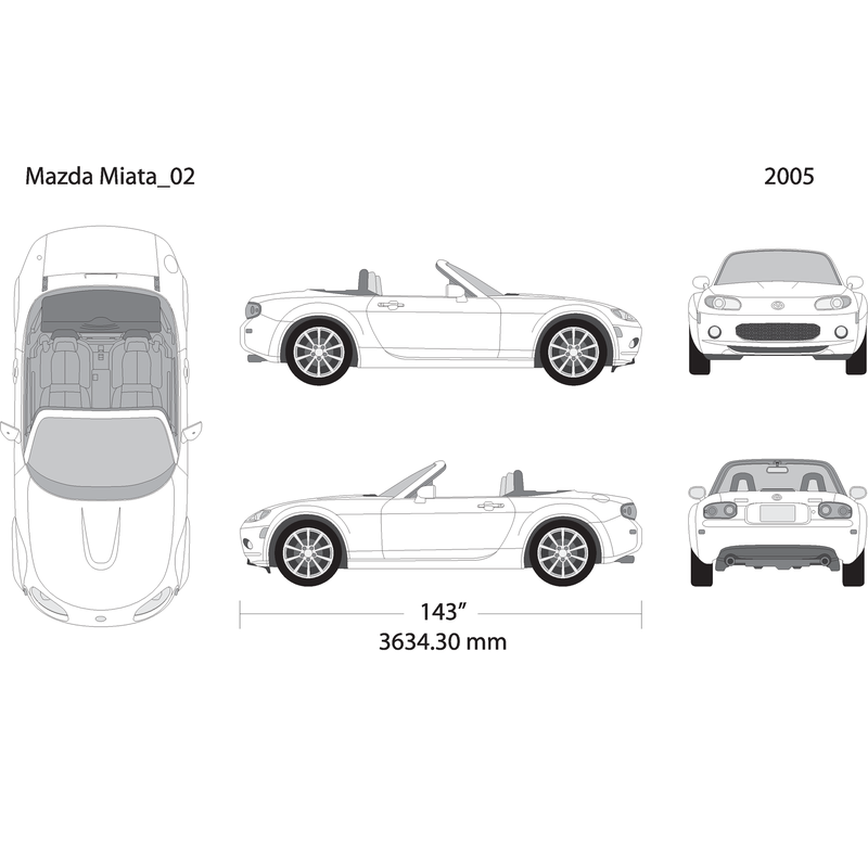 2005 Mazda Miata V01 Vehicle Wrap Template