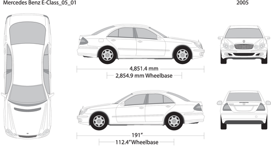 2005 Mercedes E Class V01 Vehicle Wrap Template