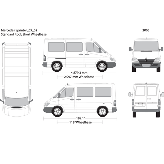2005 Mercedes Sprinter V02 Vehicle Wrap Template