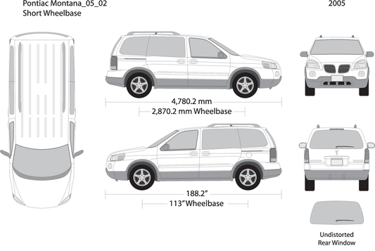 2005 Pontiac Montana V02 Vehicle Wrap Template