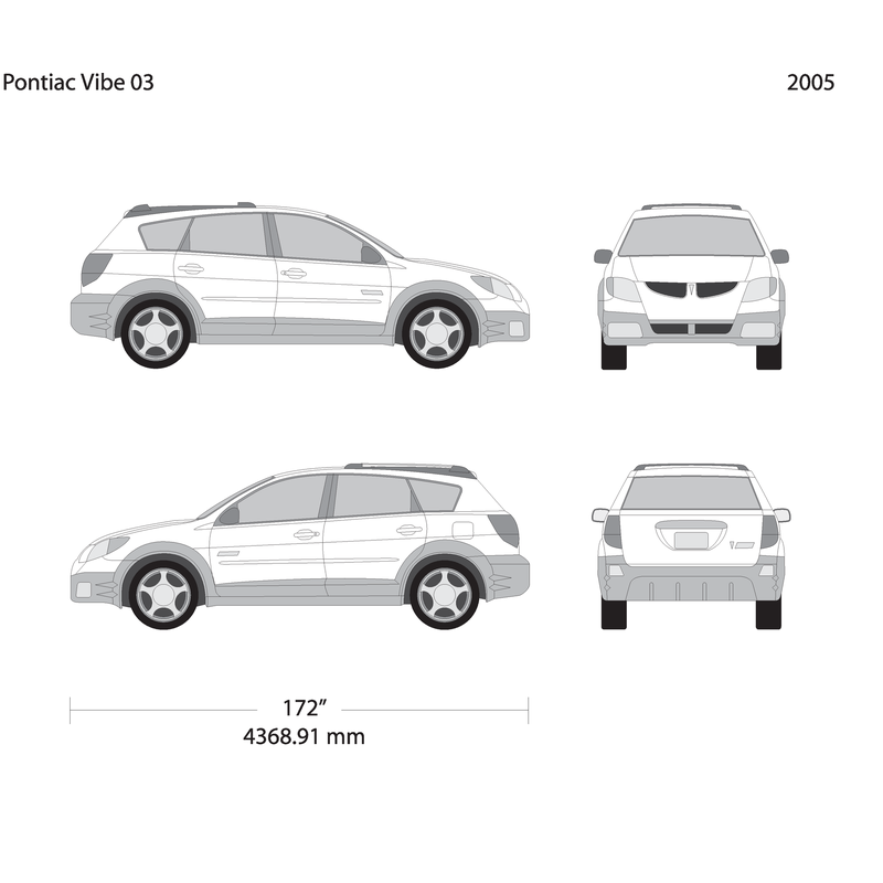 2005 Pontiac Vibe V03 Vehicle Wrap Template