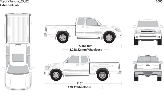 2005 Toyota Tundra V02 Vehicle Wrap Template