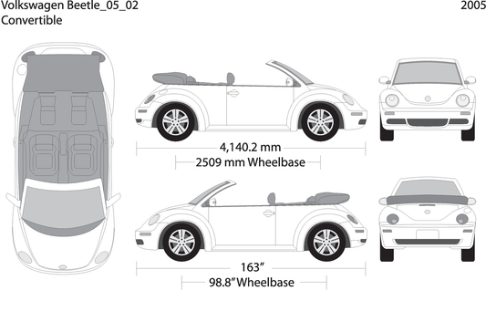 2005 Volkswagen Beetle V02 Vehicle Wrap Template