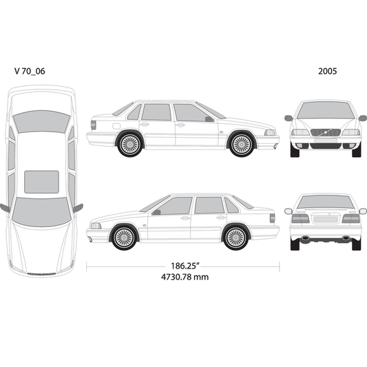 2005 Volvo Volvo 70 V06 Vehicle Wrap Template