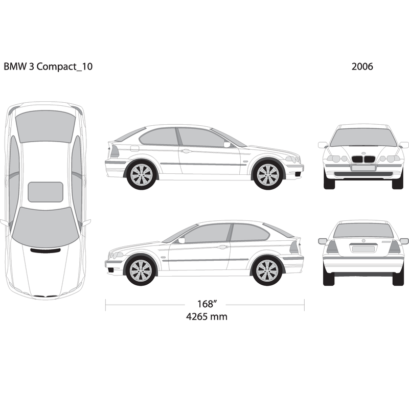 2006 Bmw 3 V10 Vehicle Wrap Template