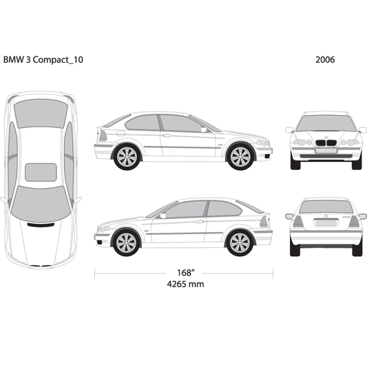 2006 Bmw 3 V10 Vehicle Wrap Template