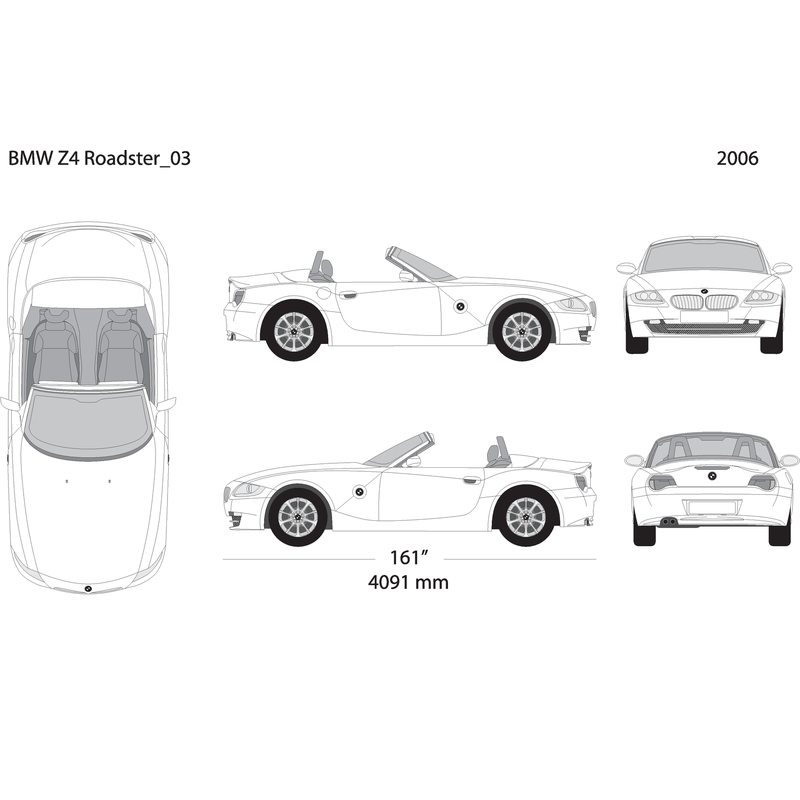 2006 Bmw Z4 V03 Vehicle Wrap Template