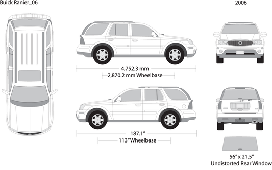 2006 Buick Ranier V06 Vehicle Wrap Template