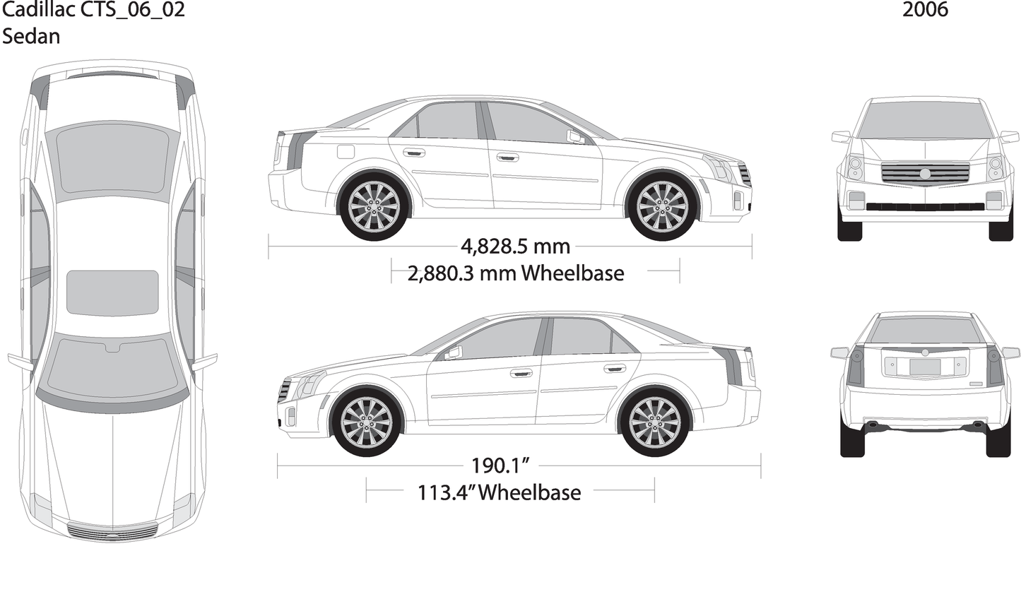 2006 Cadillac Cts V02 Vehicle Wrap Template