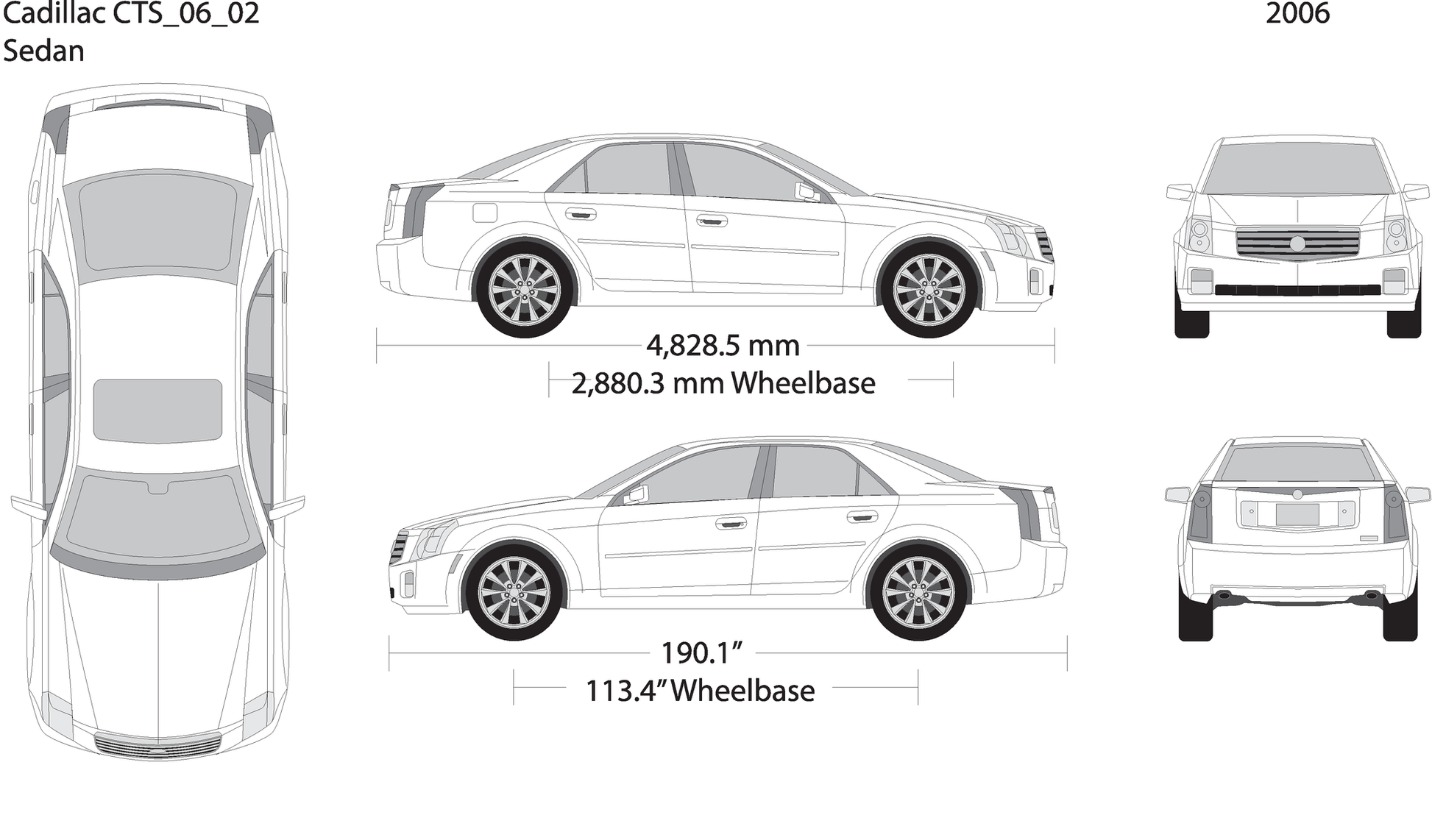 2006 Cadillac Cts V02 Vehicle Wrap Template