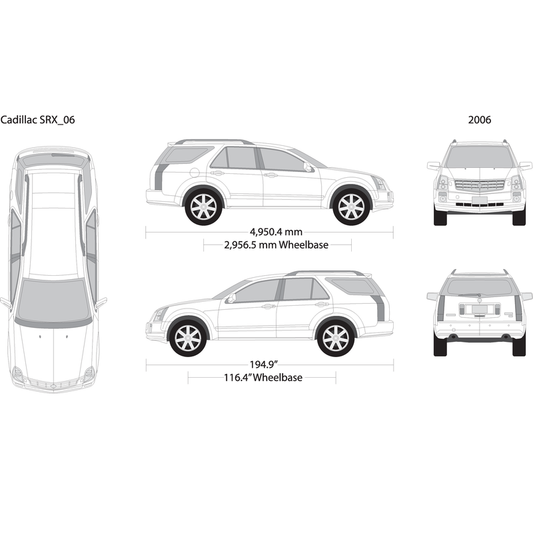 2006 Cadillac Srx V06 Vehicle Wrap Template