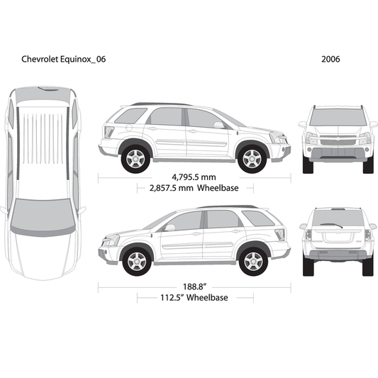 2006 Chevy Equinox V06 Vehicle Wrap Template