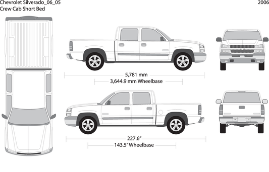 2006 Chevy Silverado 1500 V05 Vehicle Wrap Template