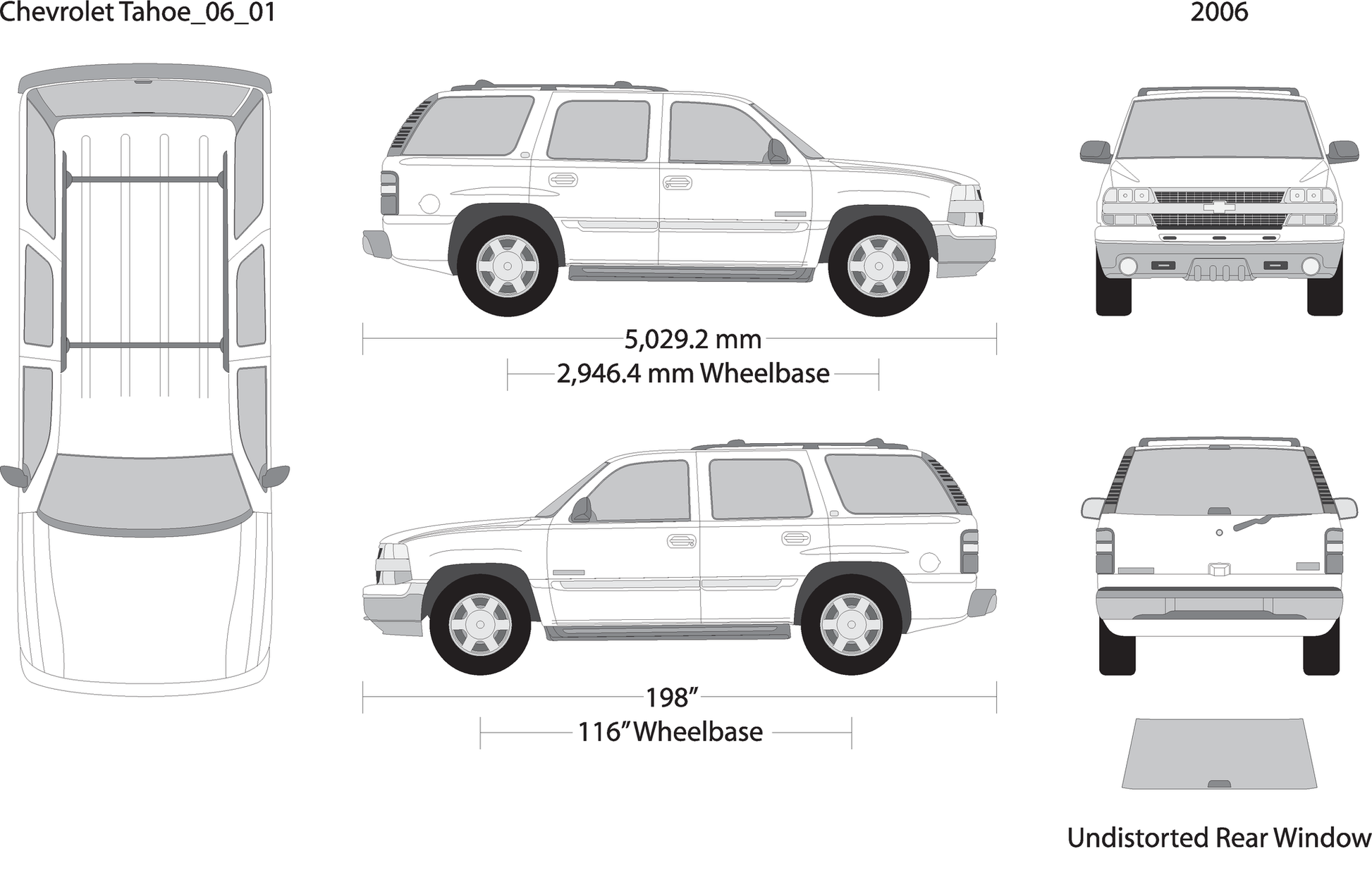 2006 Chevy Tahoe V01 Vehicle Wrap Template