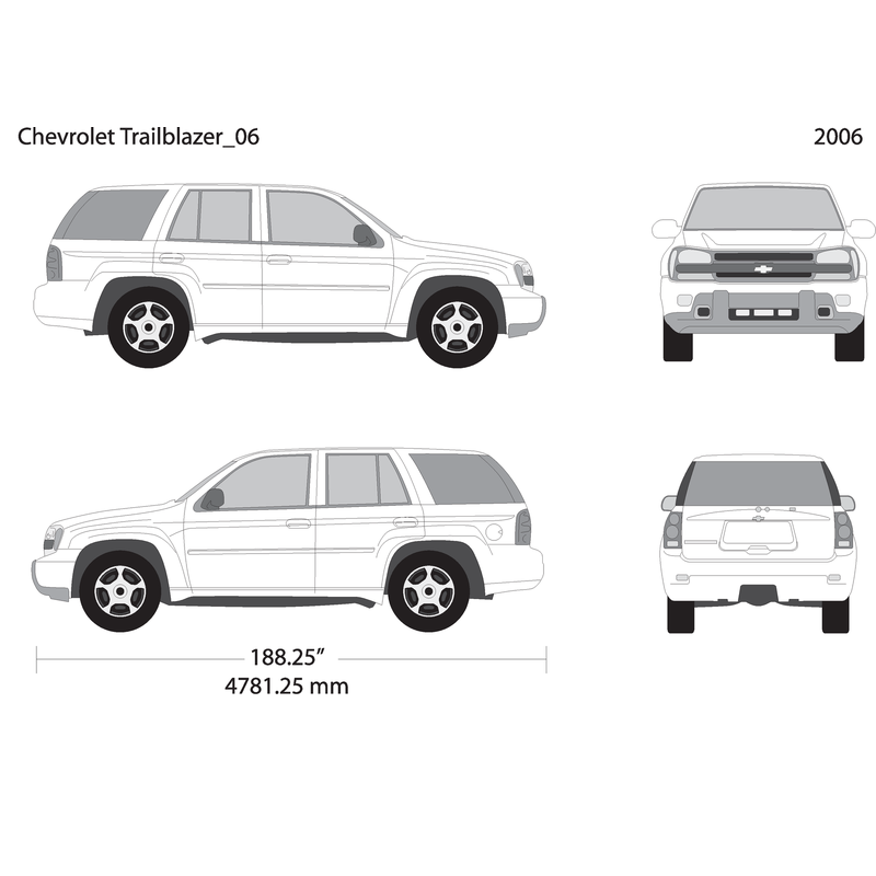 2006 Chevy Trailblazer V06 Vehicle Wrap Template