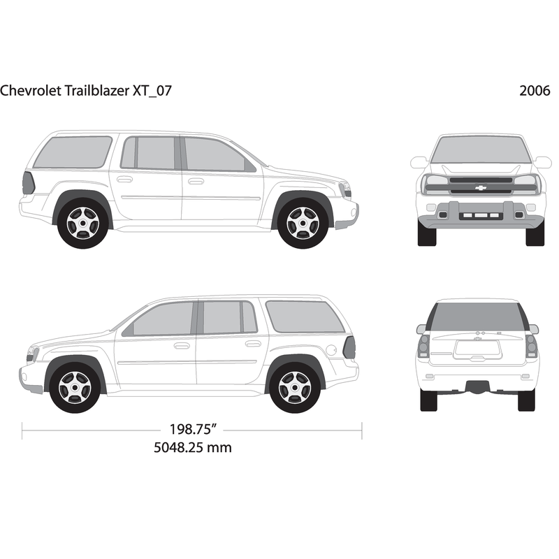 2006 Chevy Trailblazer V07 Vehicle Wrap Template