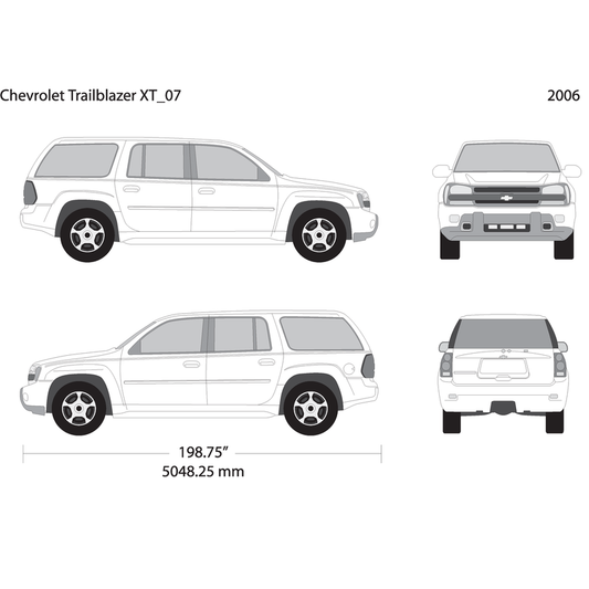 2006 Chevy Trailblazer V07 Vehicle Wrap Template