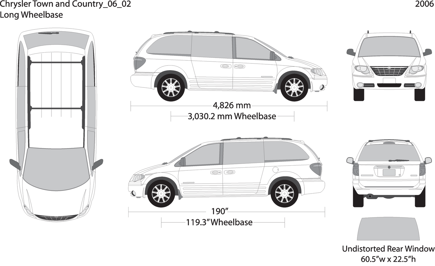 2006 Chrysler Town And Country V02 Vehicle Wrap Template